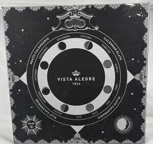 Vista Alegre Porcelain Calendar Plate 1824 Celestial Moon Phases